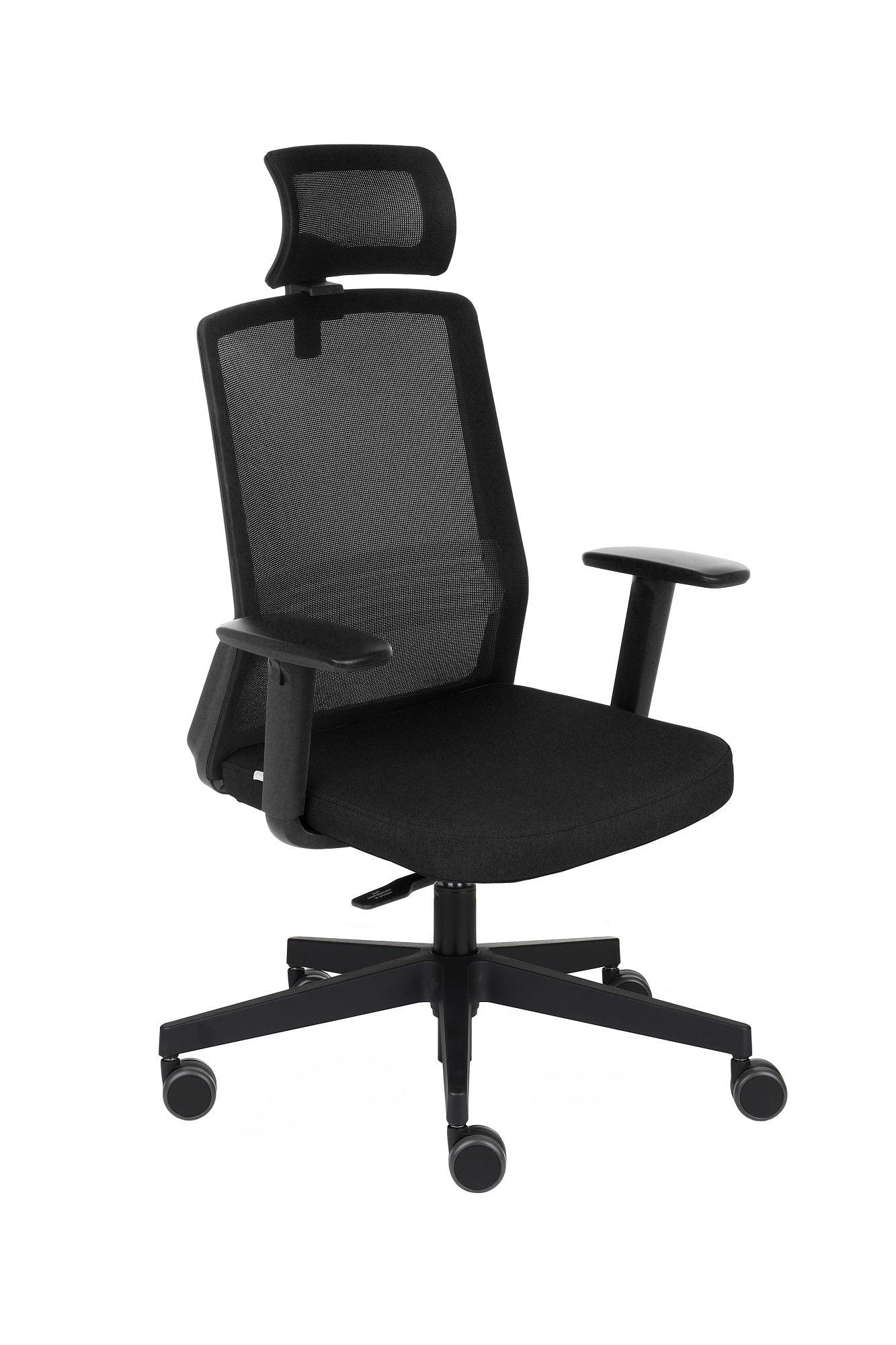 Biroja krēsls COCO HD Medley Black | WH | Chrome - Ergostock