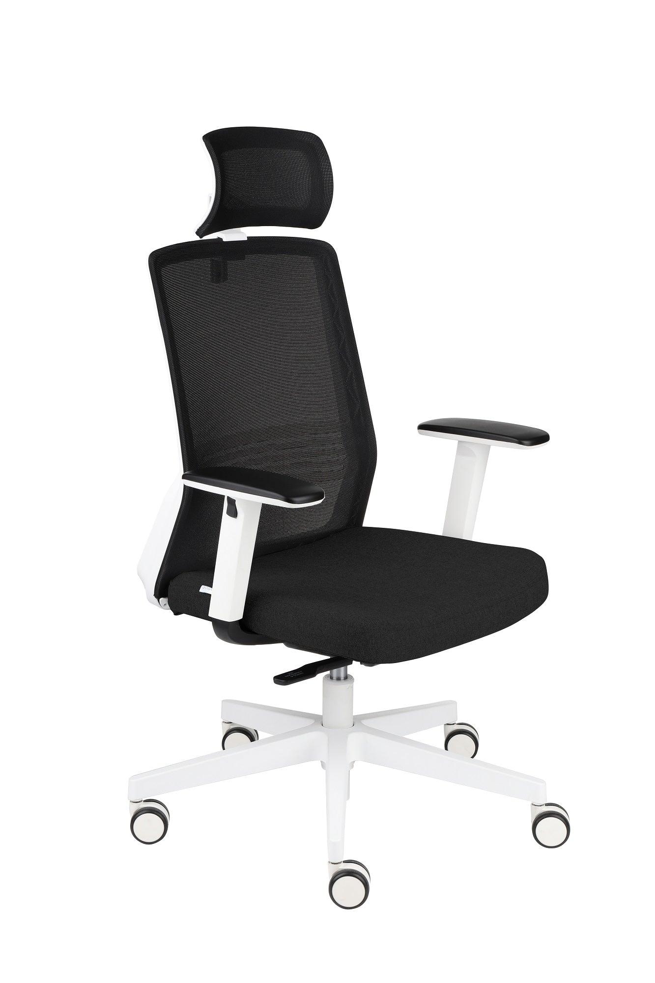 Biroja krēsls COCO HD Medley Black | WH | Chrome - Ergostock