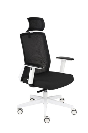 Biroja krēsls COCO HD Medley Black | WH | Chrome - Ergostock