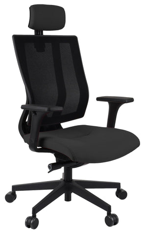 Biroja krēsls MaxPro BS HD Note Black | Chrome - Ergostock