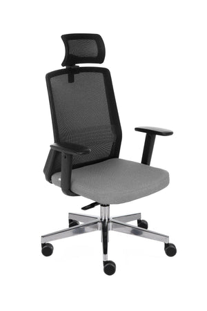 Biroja krēsls COCO HD Medley Black | WH | Chrome - Ergostock