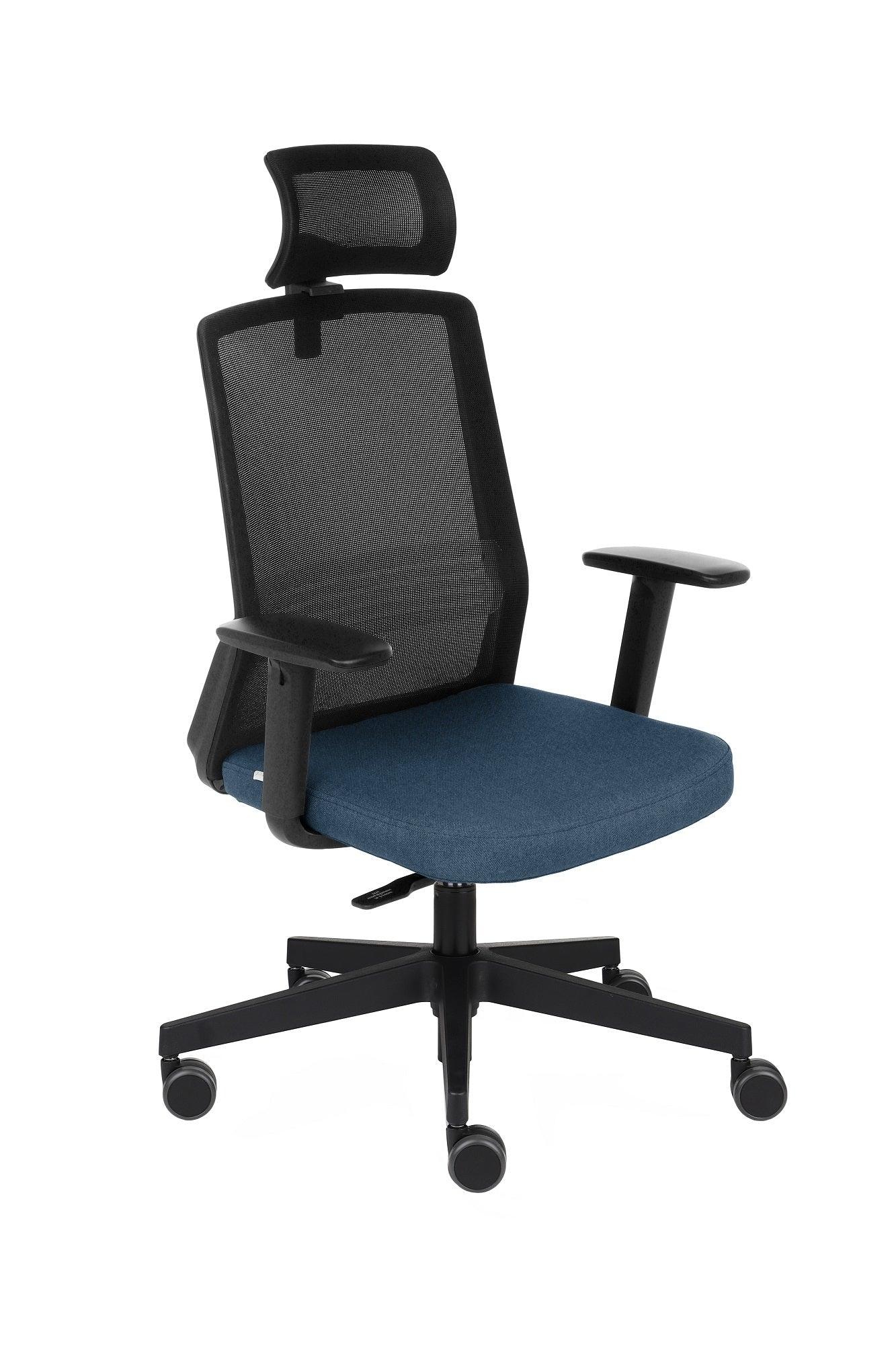 Biroja krēsls COCO HD Medley Black | WH | Chrome - Ergostock
