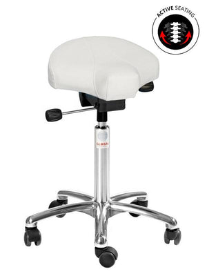 Sedlu krēsls GAMMA ALU Easy Seat, ar regulējamu augstumu 580-770 mm - Ergostock