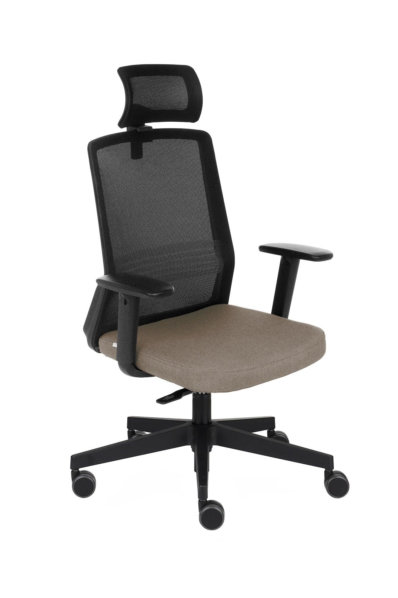 Biroja krēsls COCO HD Medley Black | WH | Chrome - Ergostock