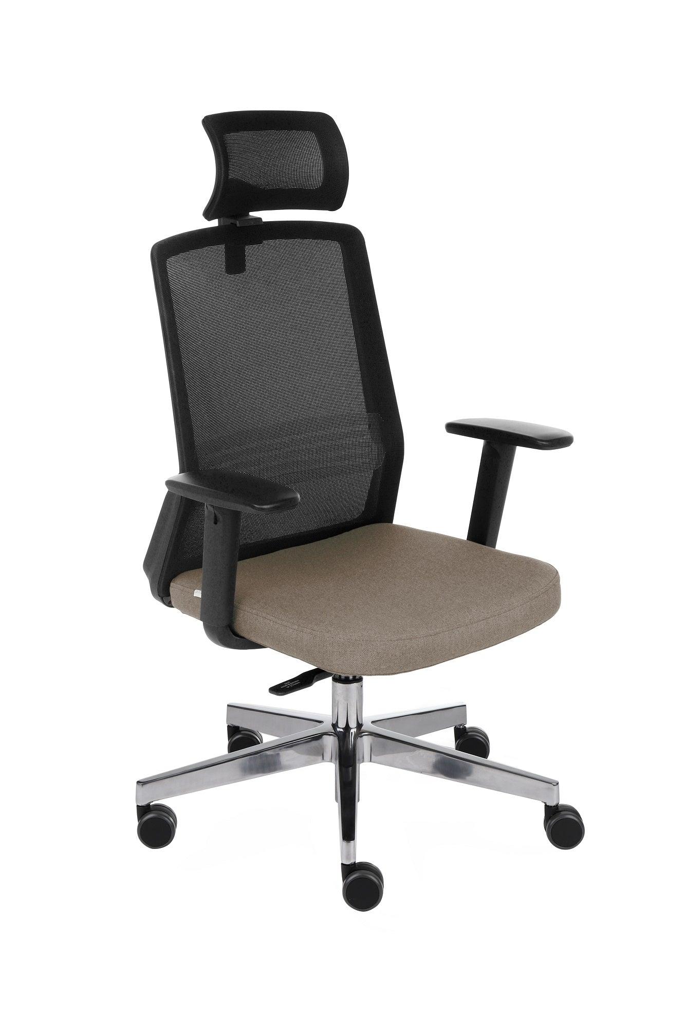 Biroja krēsls COCO HD Medley Black | WH | Chrome - Ergostock