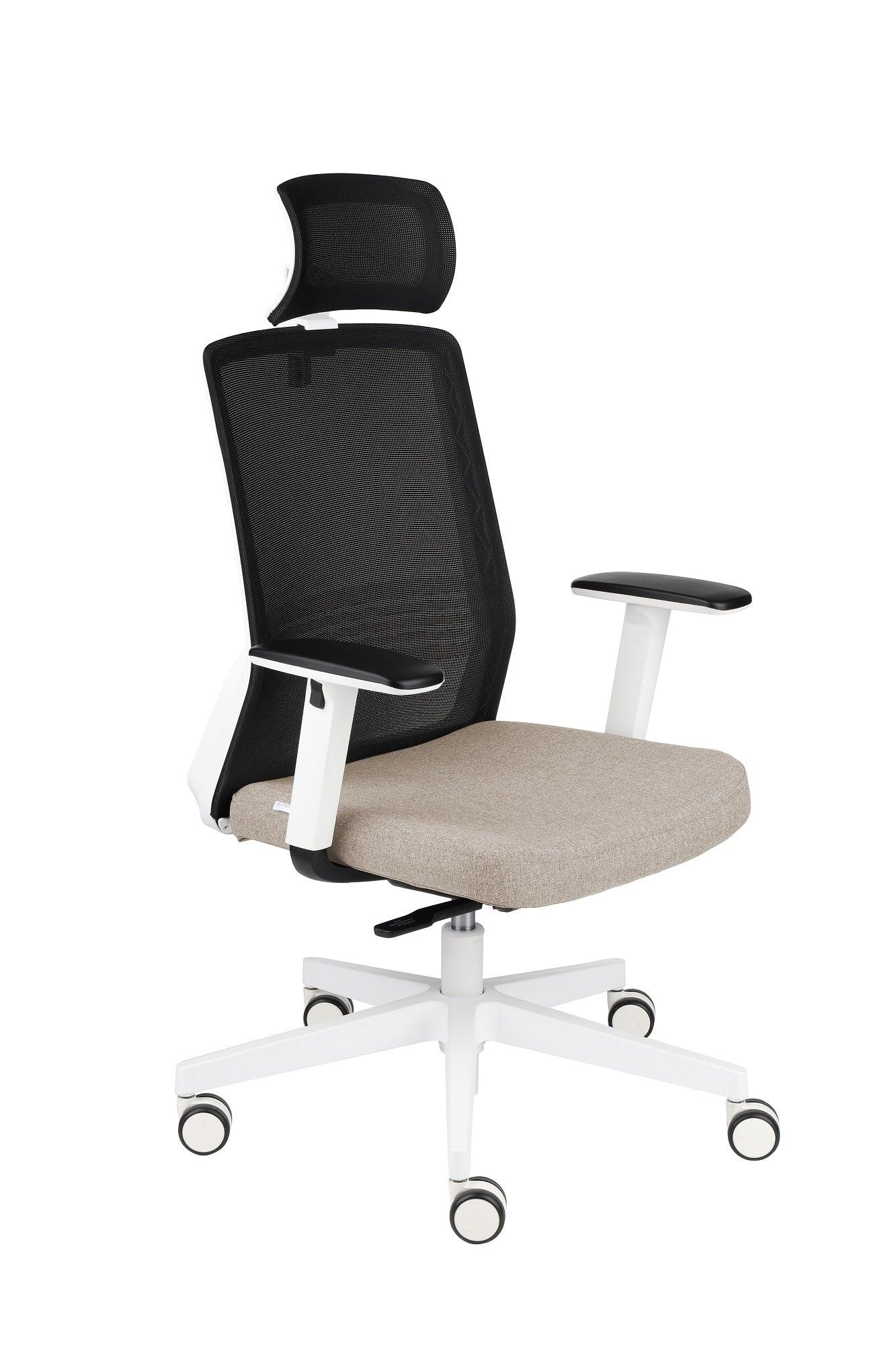 Biroja krēsls COCO HD Medley Black | WH | Chrome - Ergostock