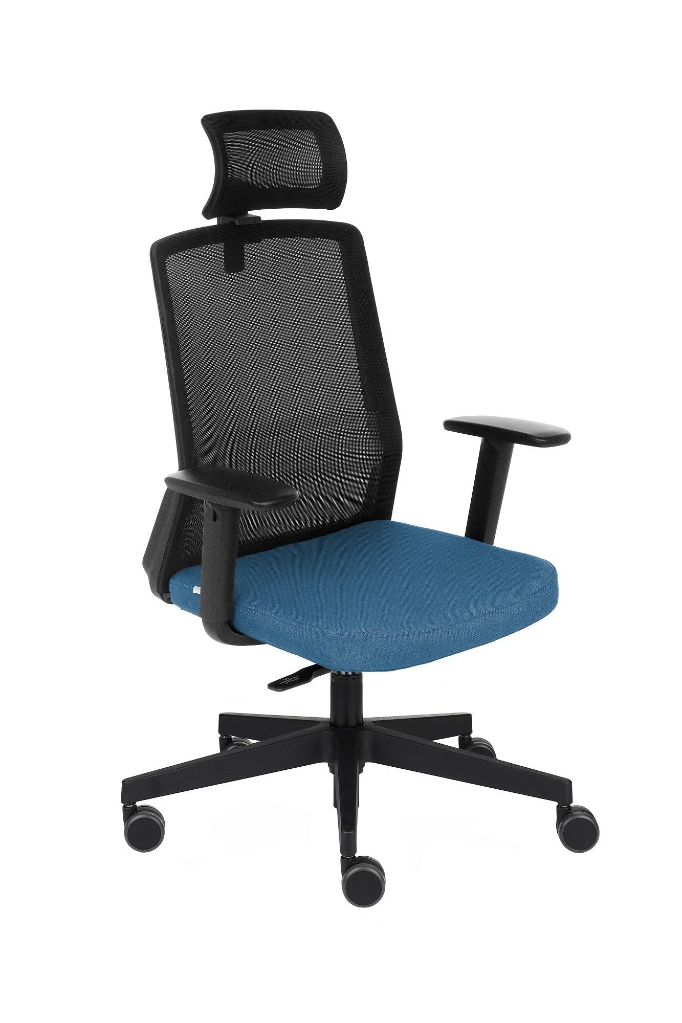 Biroja krēsls COCO HD Medley Black | WH | Chrome - Ergostock