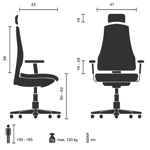 Biroja krēsls MOVE-TEC PRO 3D - Ergostock.lv