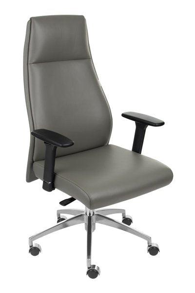 Biroja krēsls MODO Chrome Black Leather - Ergostock