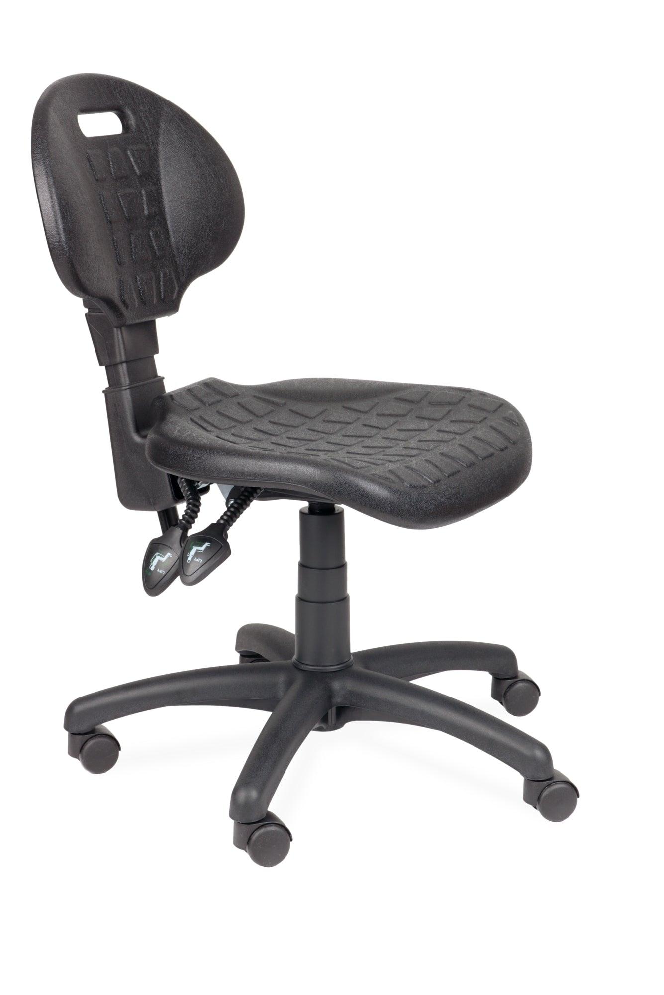 Darbnīcu krēsls LAB Black - Ergostock