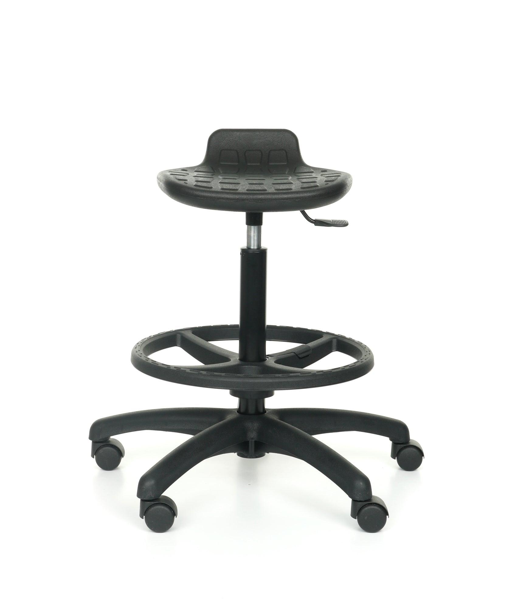 Darbnīcu krēsls LAB Stool RB Black - Ergostock
