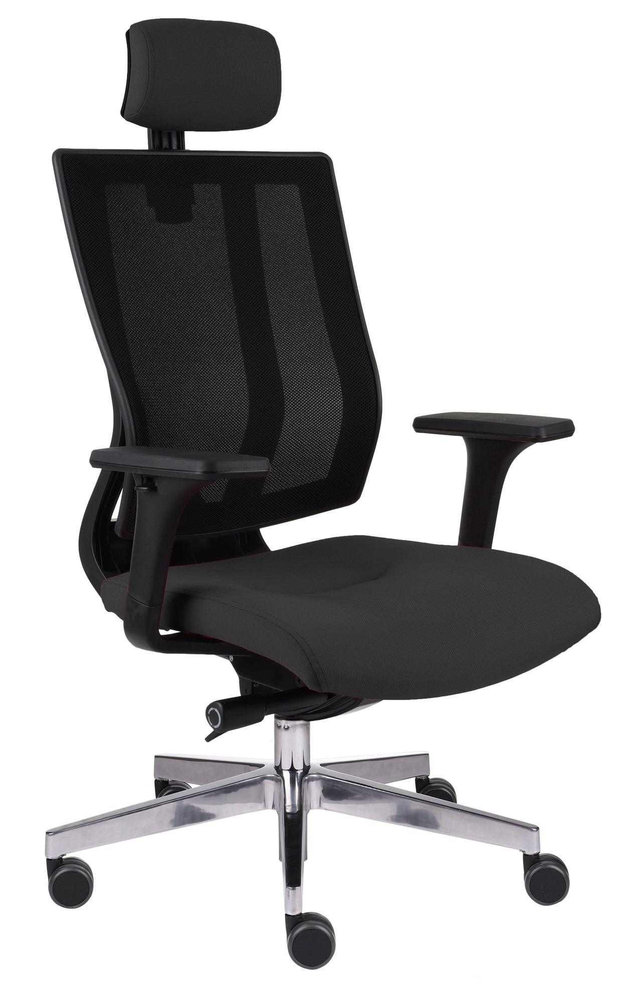Biroja krēsls MaxPro BS HD Note Black | Chrome - Ergostock