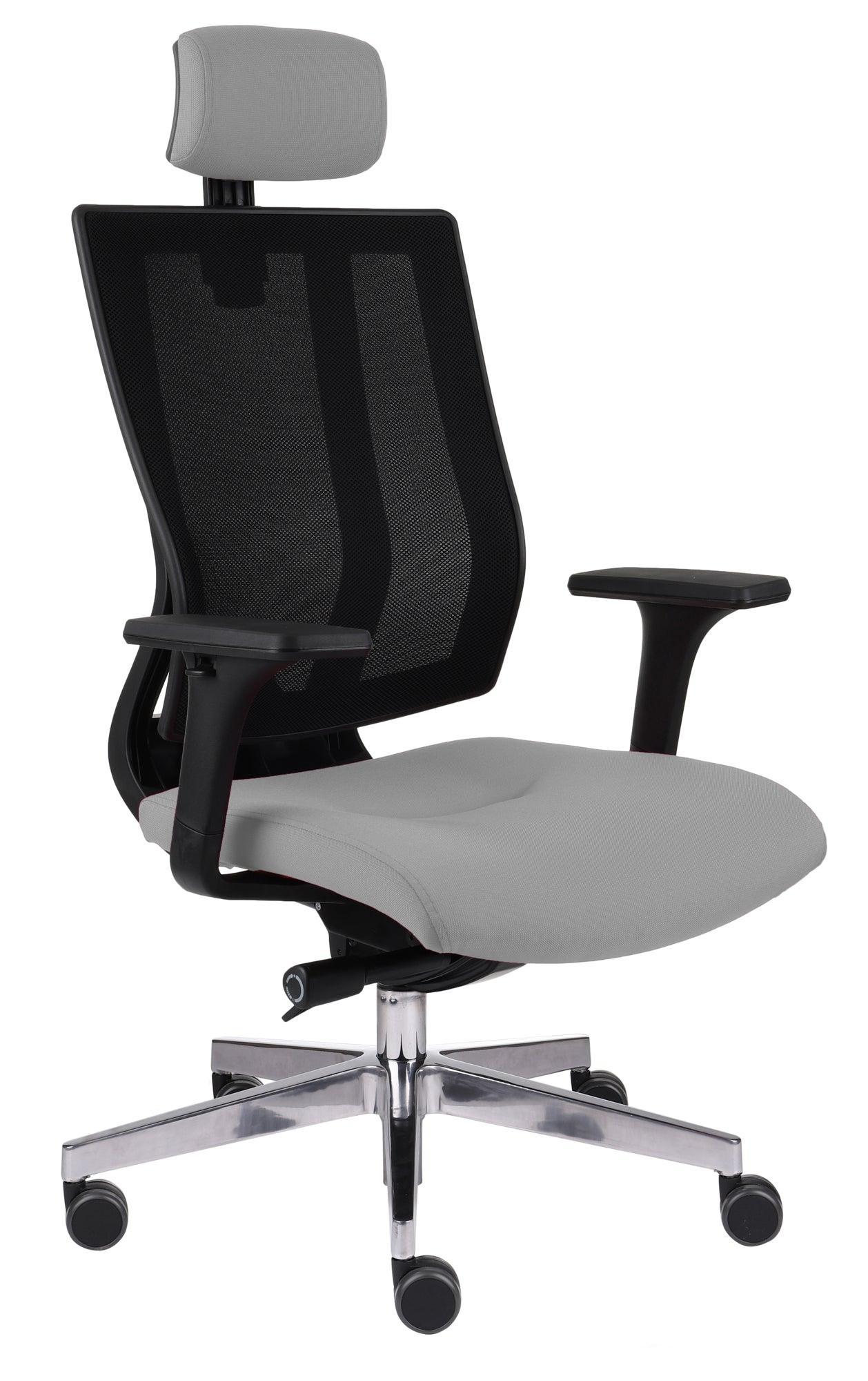 Biroja krēsls MaxPro BS HD Note Black | Chrome - Ergostock