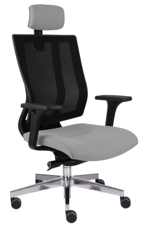 Biroja krēsls MaxPro BS HD Note Black | Chrome - Ergostock