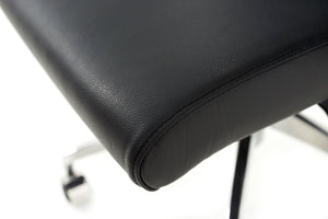 Biroja krēsls MODO Chrome Black Leather - Ergostock