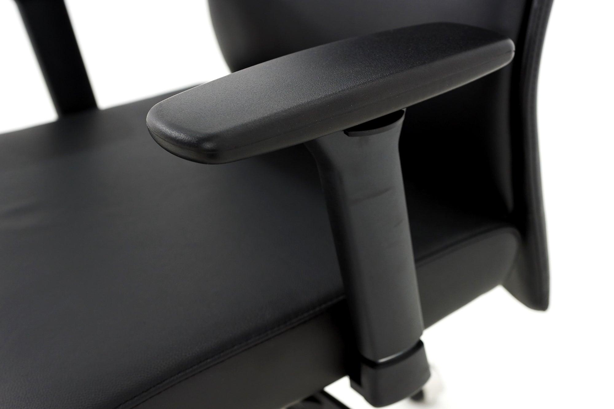 Biroja krēsls MODO Chrome Black Leather - Ergostock