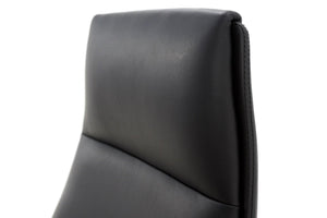 Biroja krēsls MODO Chrome Black Leather - Ergostock
