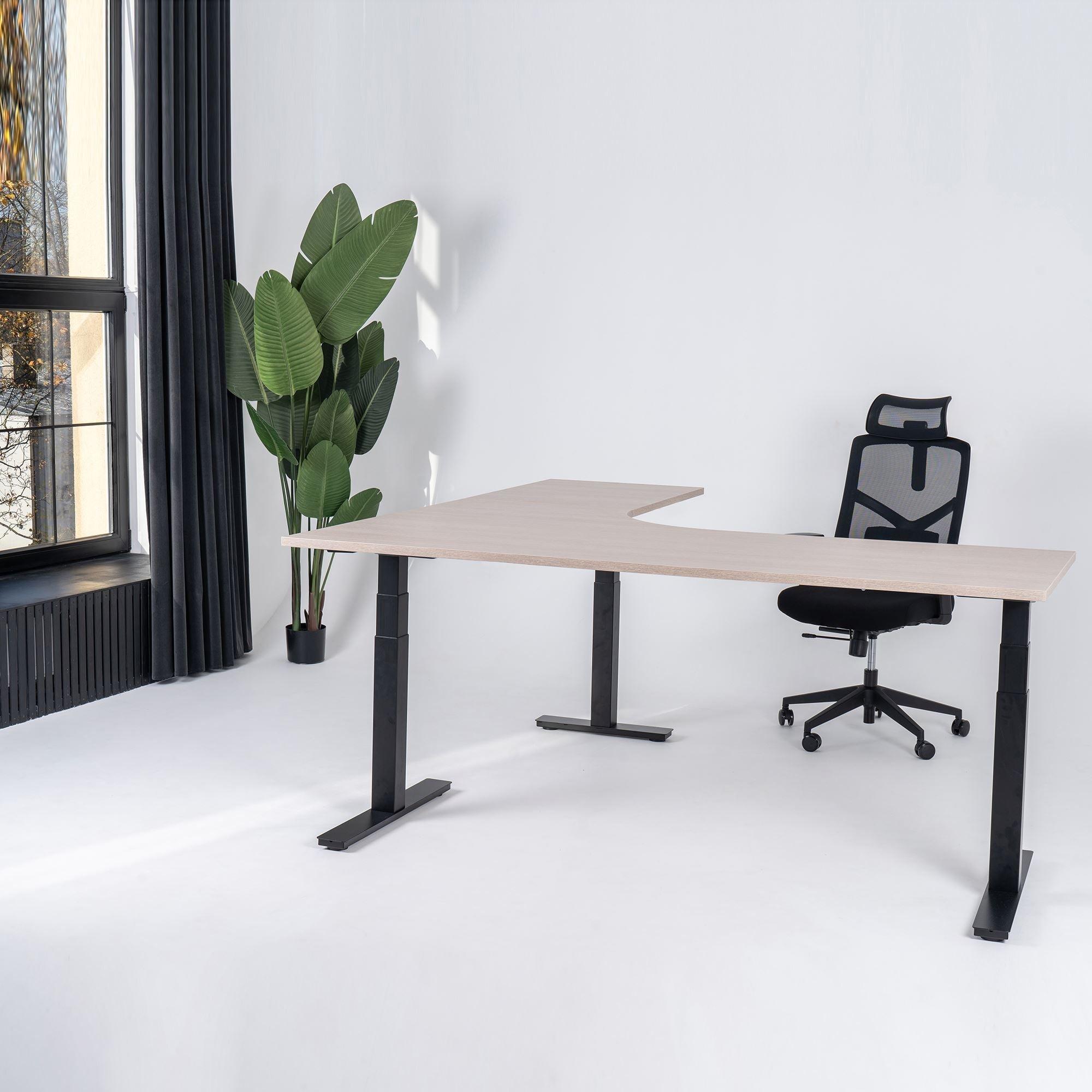 Elektriski augstumā regulējams galds Prestige Line L forma 200 cm x 200 cm - Ergostock