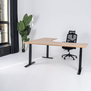 Elektriski augstumā regulējams galds Prestige Line L forma 200 cm x 200 cm - Ergostock