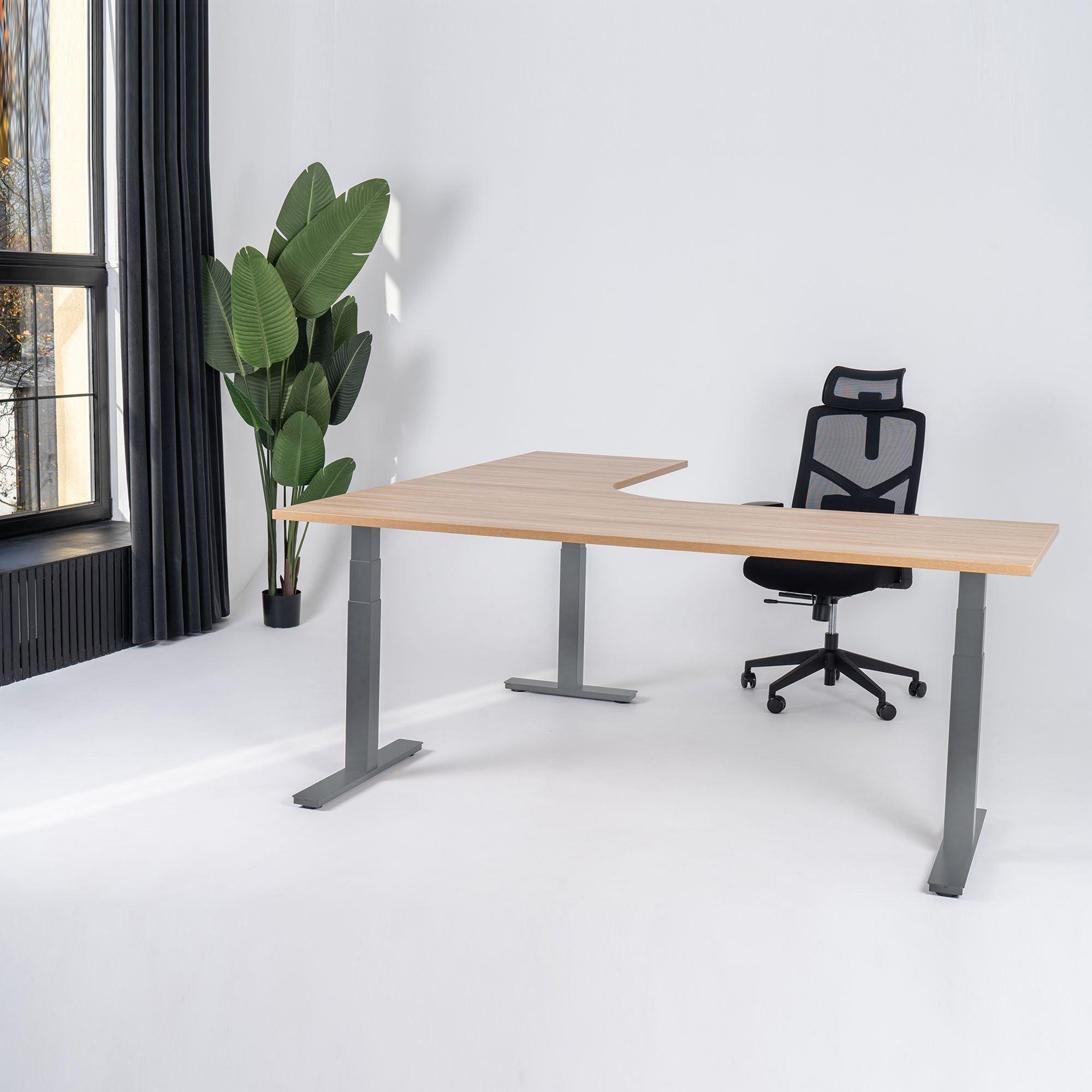 Elektriski augstumā regulējams galds Prestige Line L forma 200 cm x 200 cm - Ergostock