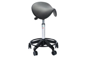 Sedlu krēsls DALTON OCTOPUS, ar riteņiem un regulējamu augstumu 640-830 mm - Ergostock