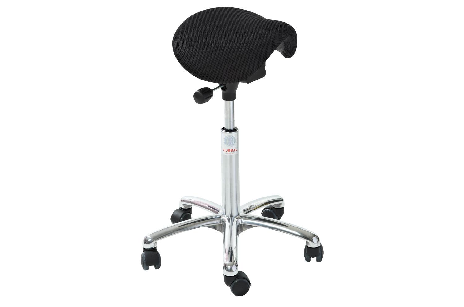 Sedlu krēsls MINI ALU Easy Seat (audums), ar regulējamu augstumu 580-770 mm - Ergostock
