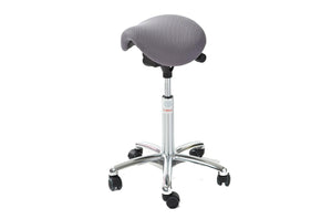 Sedlu krēsls MINI ALU Easy Seat (audums), ar regulējamu augstumu 580-770 mm - Ergostock