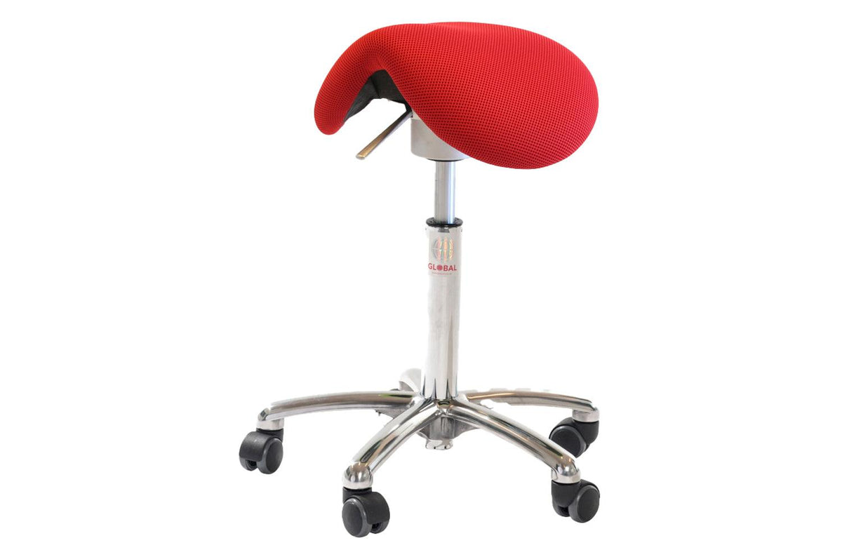 Sedlu krēsls MINI ALU Easy Seat (audums), ar regulējamu augstumu 580-770 mm - Ergostock