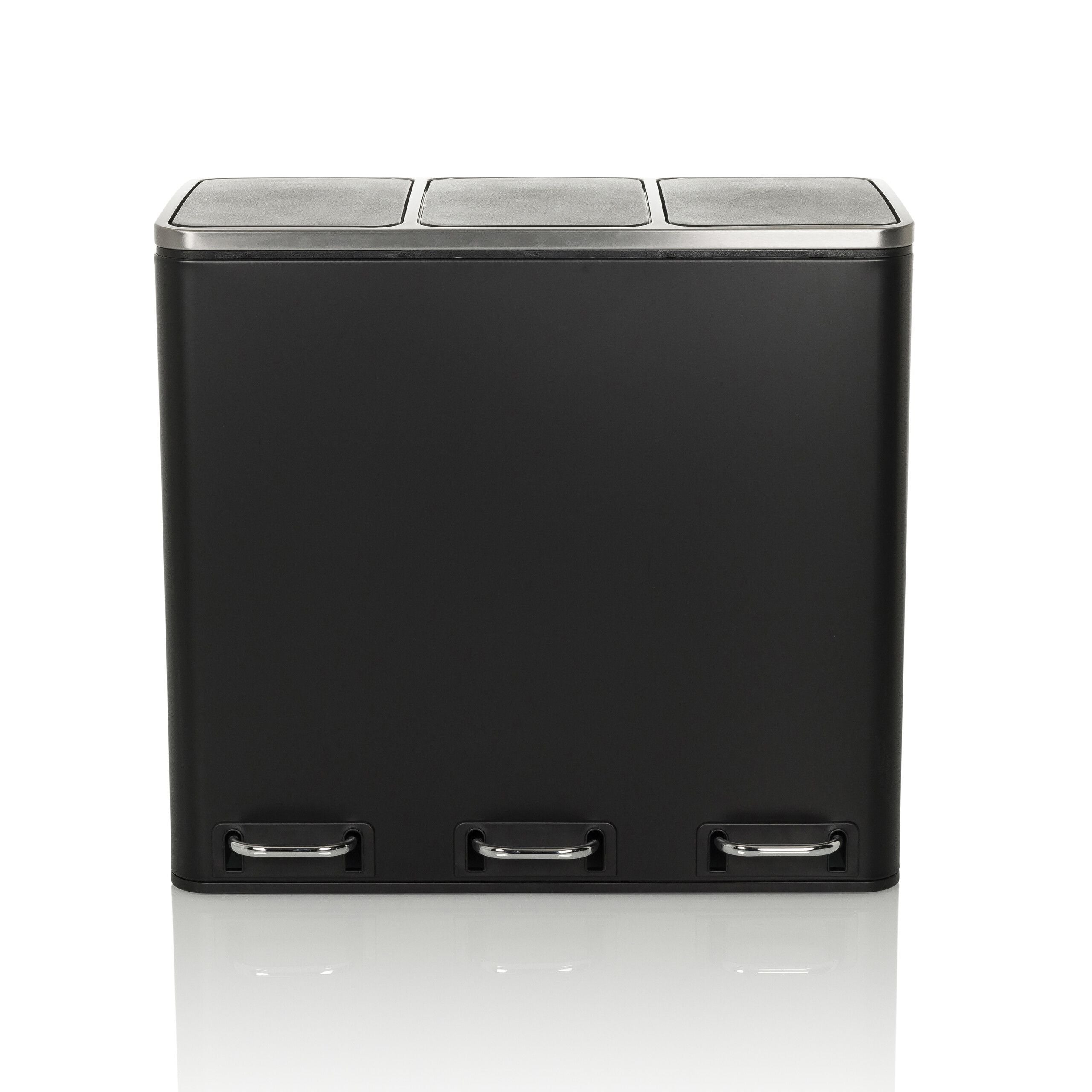 Šiukšlių dėžė CLEAN PRO Black, 3 x 18 L