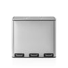 Šiukšlių dėžė CLEAN PRO Silver 3 x 18 L