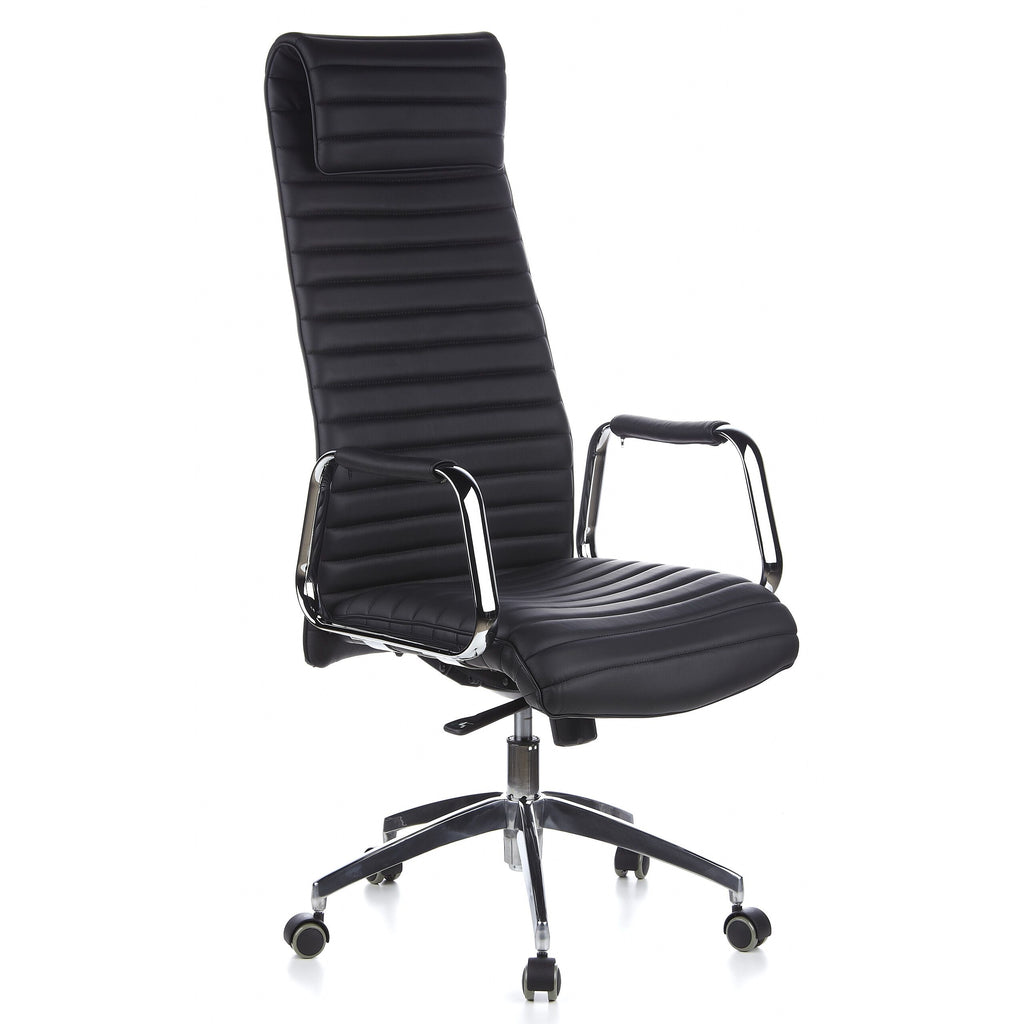 Biuro kėdė ASPERA Nappa Leather Luxus, juoda