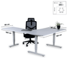 Biroja galds Forza Line L forma 160 cm x 120 cm - Ergostock