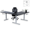 Biroja galds Forza Line L forma 160 cm x 120 cm - Ergostock