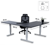 Biroja galds Forza Line L forma 160 cm x 120 cm - Ergostock