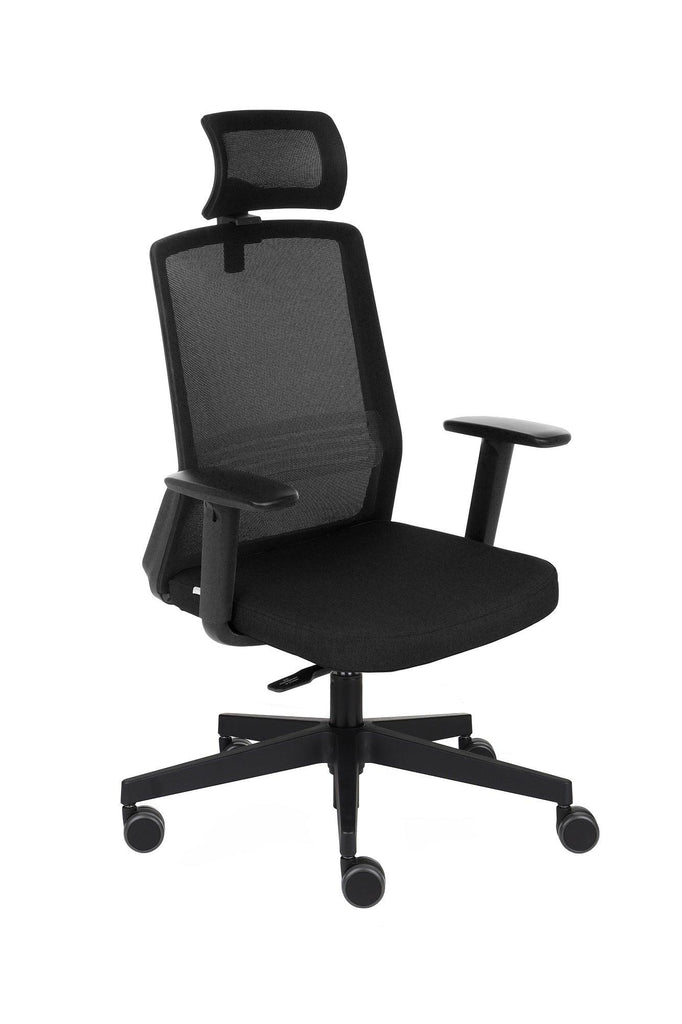 Biroja krēsls COCO HD Medley Black | WH | Chrome - Ergostock
