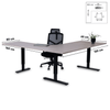 Biroja galds Forza Line L forma 160 cm x 120 cm - Ergostock