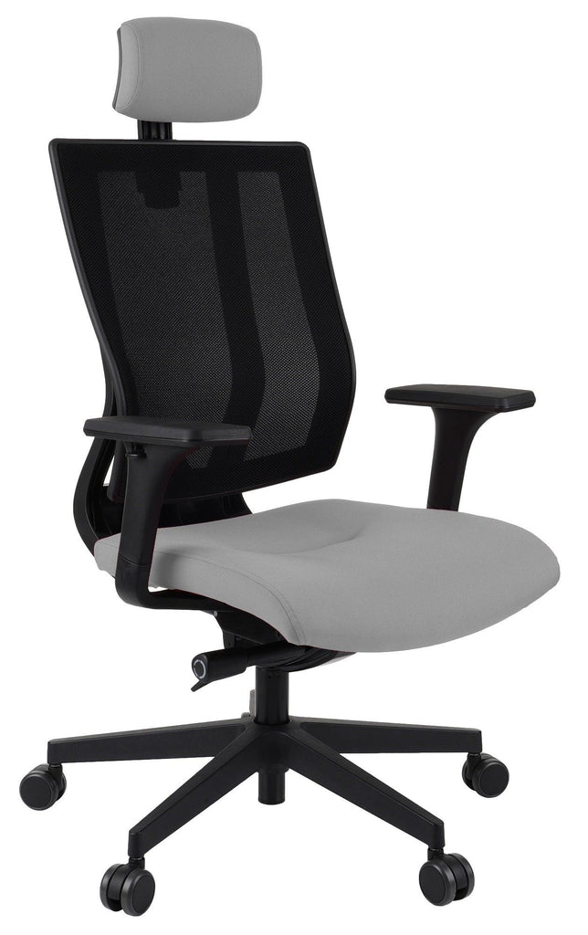 Biuro kėdė MaxPro BS HD Note Black | Chrome – Juoda / Pilka