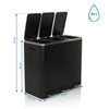 Šiukšlių dėžė CLEAN PRO Black, 3 x 18 L