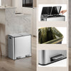 Šiukšlių dėžė CLEAN Stainless 2 x 30 L