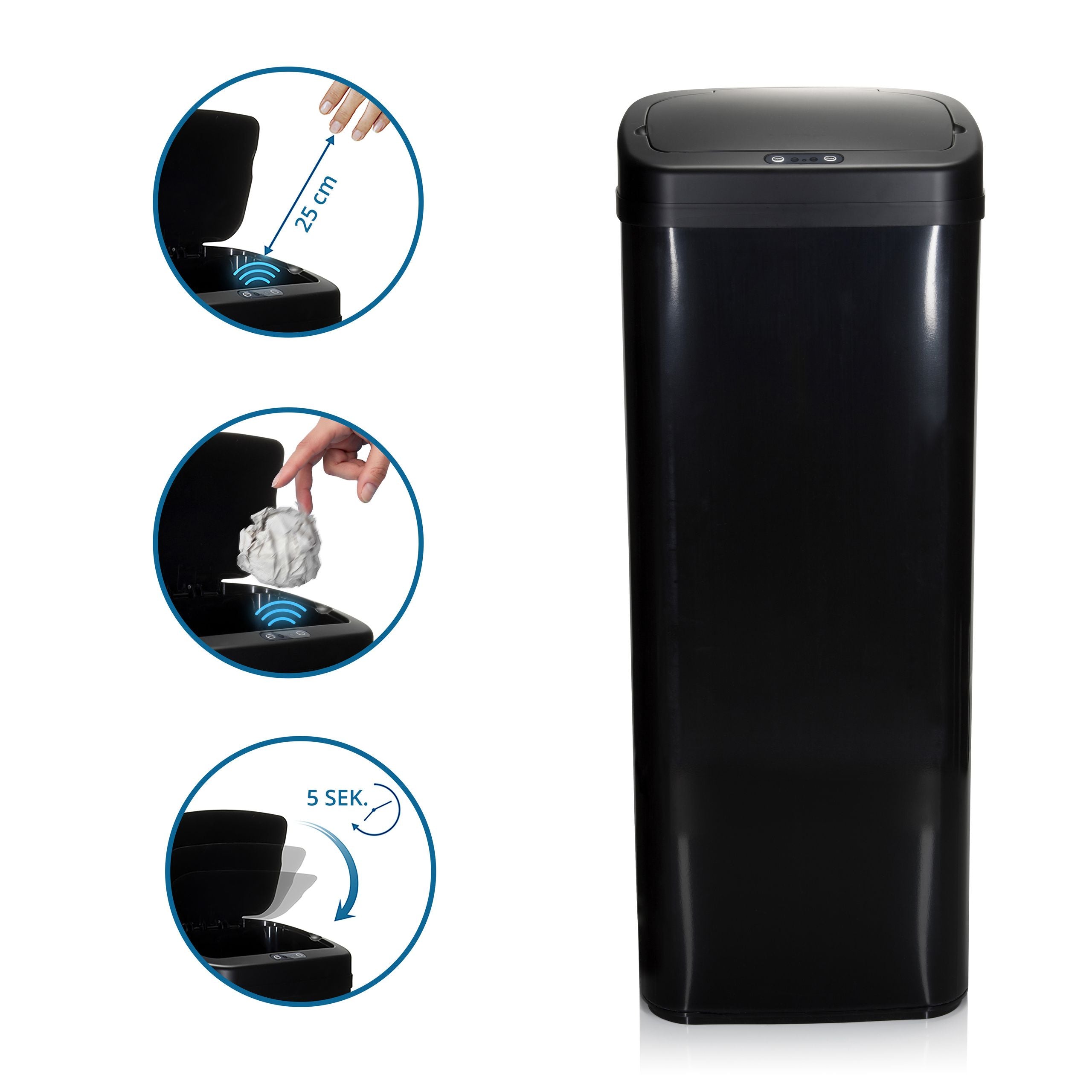 Sensorinė šiukšlių dėžė CLEAN SENSOR PRO, 50L