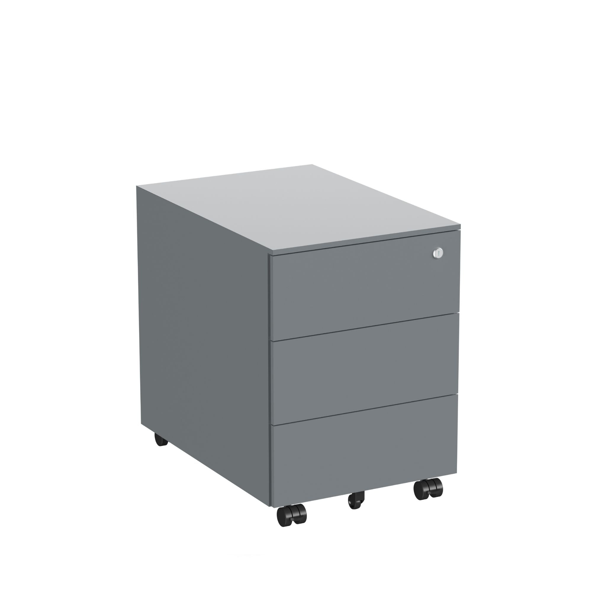 Metāla atvilktņu bloks Pro Line SLIM, slēdzams, uz ritentiņiem - Ergostock.lv