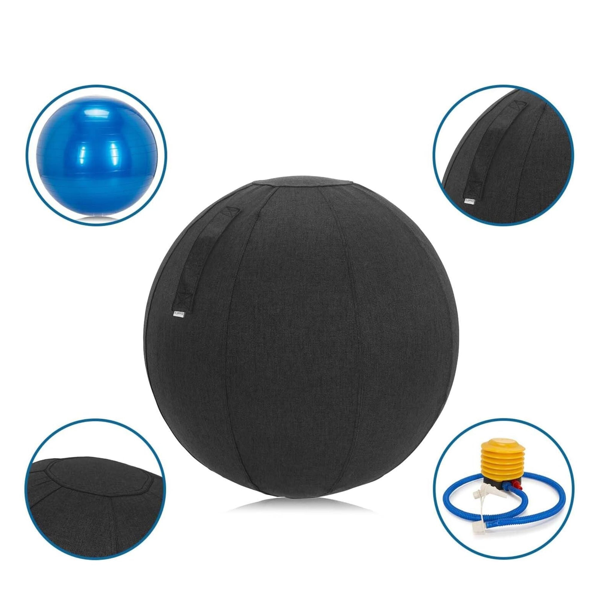 Ergonominis kamuolys ACTIVUM PRO, 65 cm skersmens