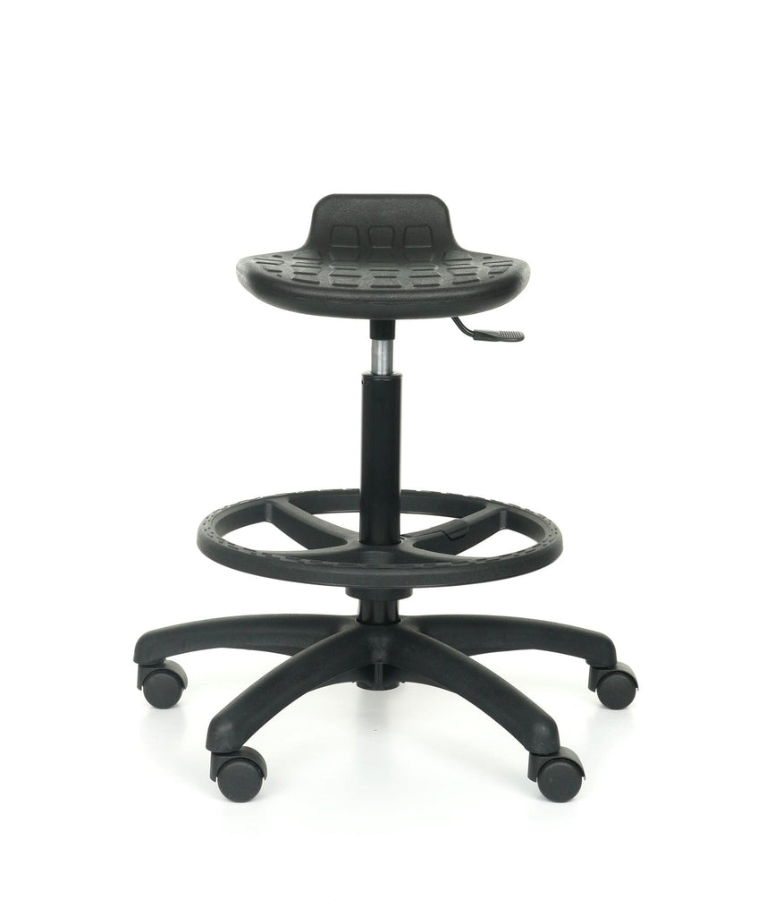 Darbnīcu krēsls LAB Stool RB Black - Ergostock
