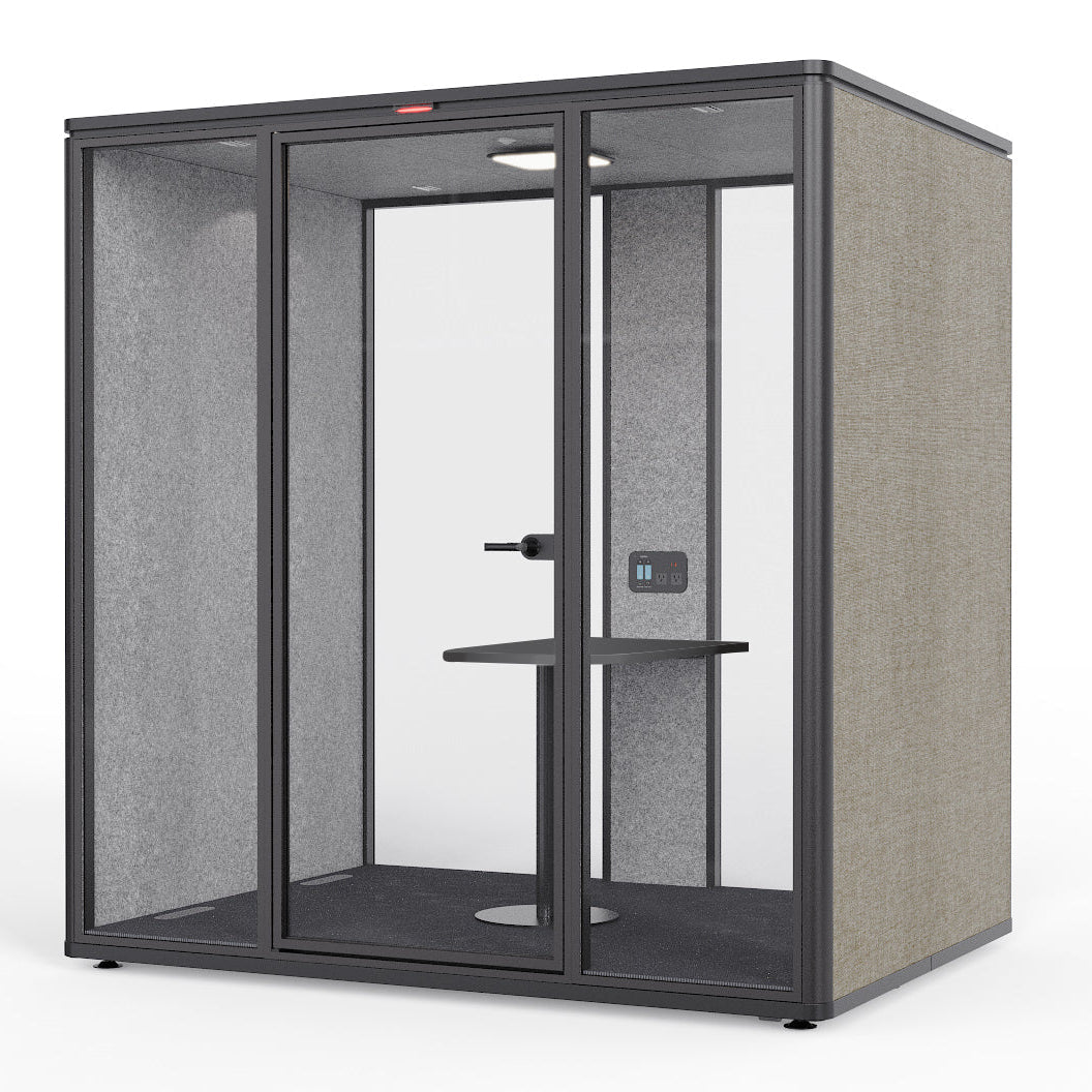 Tylos kabina OVIKAA M POD GEN2, 4 žmonėms, 31dB – Sand Beige (smėlio) / Juoda