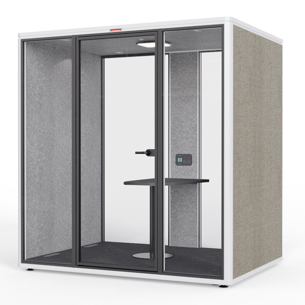 Tylos kabina OVIKAA M POD GEN2, 4 žmonėms, 31dB – Sand Beige (smėlio) / Balta
