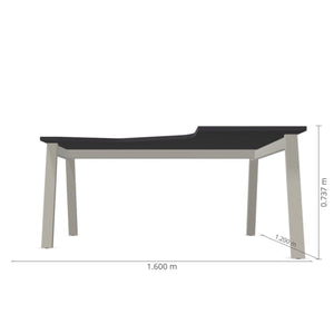 Biroja stūra galds MODERN A, 160 x 120 cm, konfigurējams - Ergostock.lv