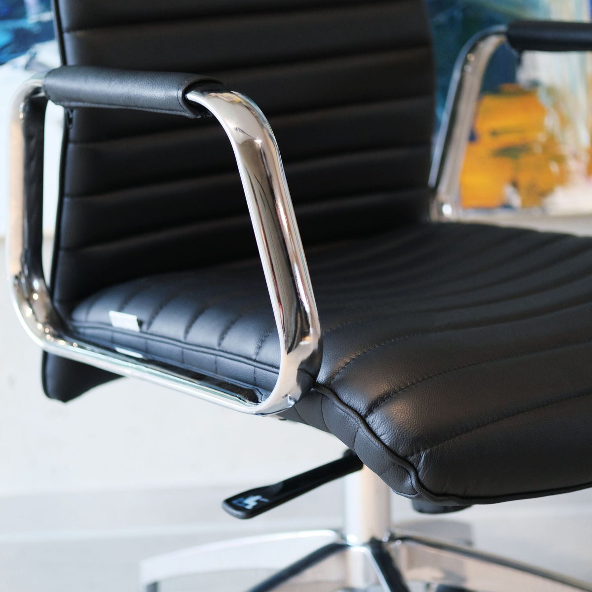 Biuro kėdė ASPERA Nappa Leather Luxus, juoda