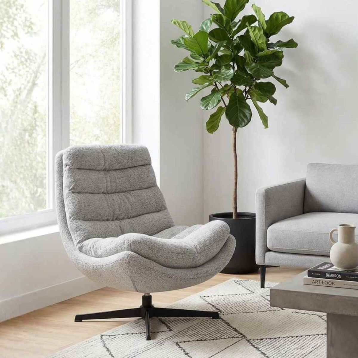 Poilsio krėslas Calvio Light Grey