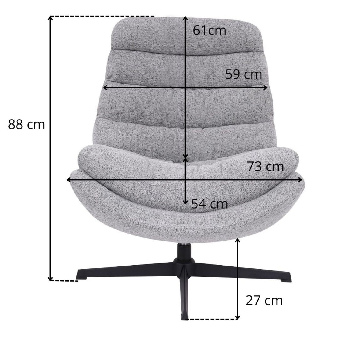Poilsio krėslas Calvio Light Beige