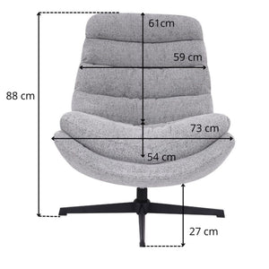 Poilsio krėslas Calvio Light Beige